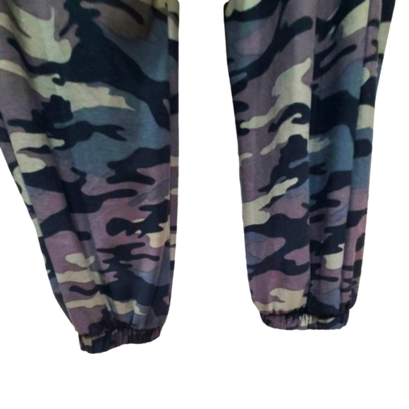 2X Camo Military Romper Side Pockets Elastic Cuff w/Black Tee - Picture 7 of 12